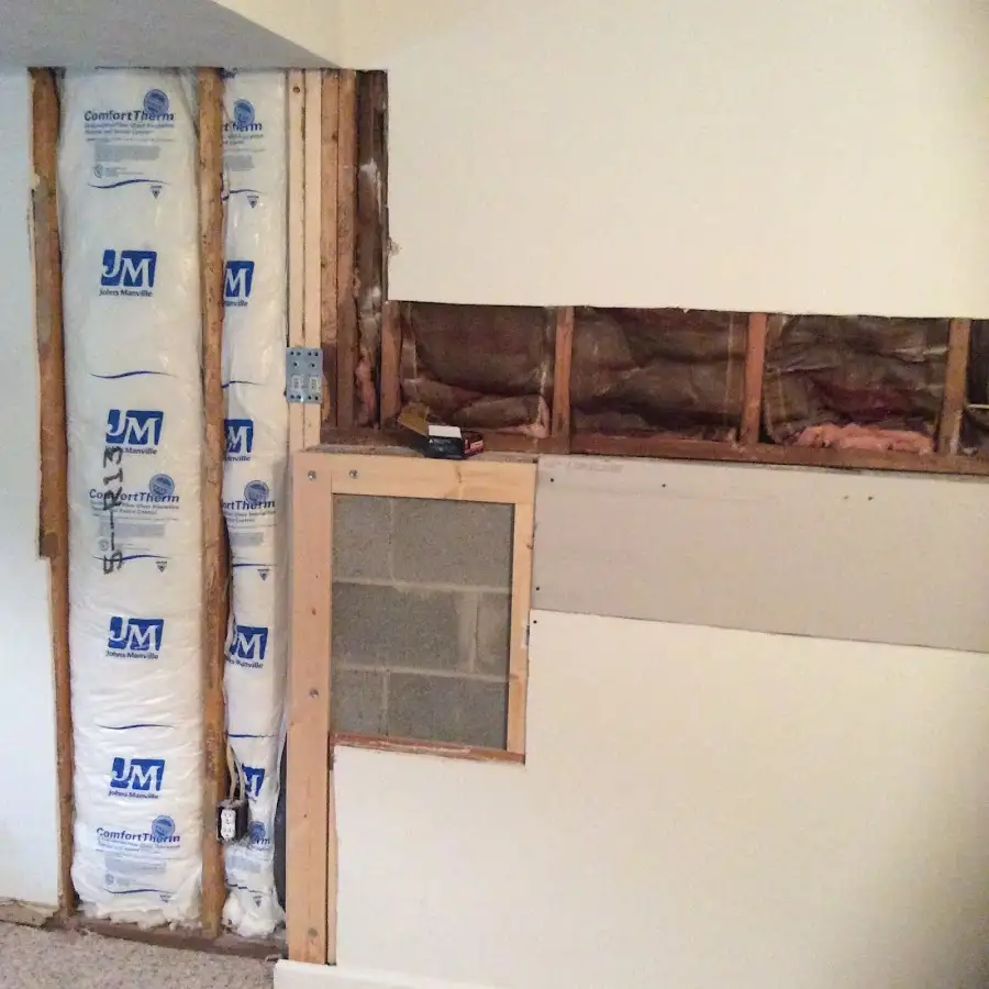Wall insulation replacement during Structural Drying in Windsor Heights
